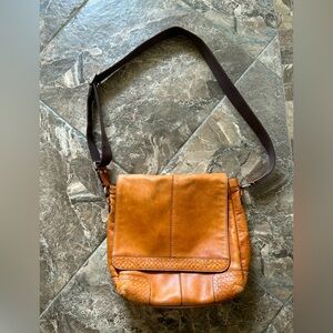 Coach Tan Leather Crossbody Messenger Bag